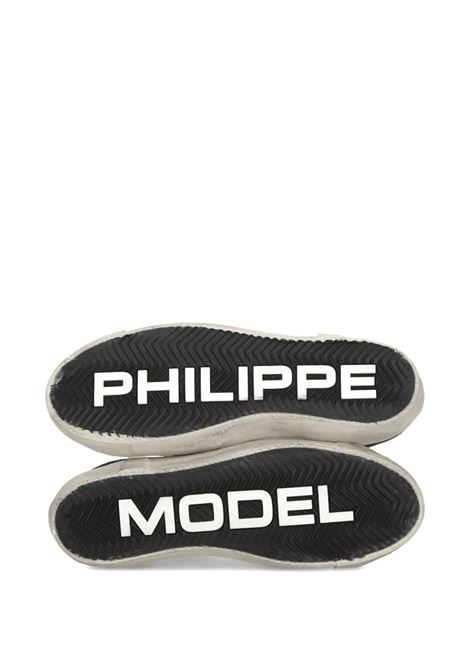 Sneakers Prsx Bianche, Nere e Giallo Fluo PHILIPPE MODEL | PRLUWX48